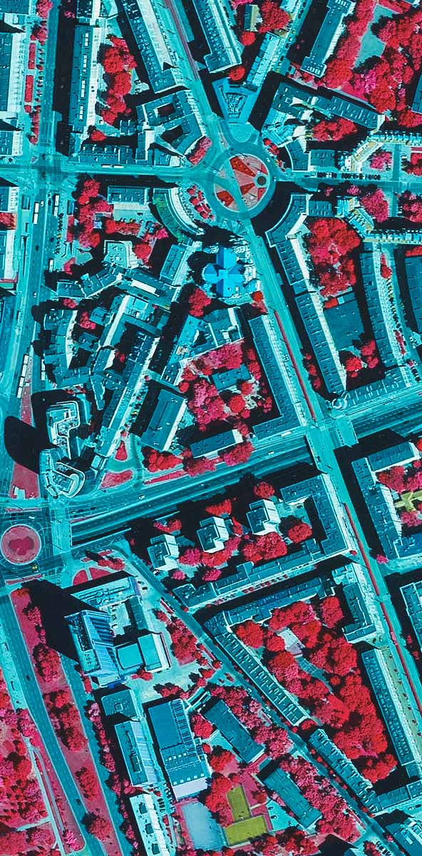 一个经过处理的大型户外位置的图像