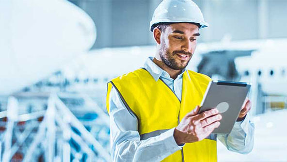 员工评估数据在平板电脑上