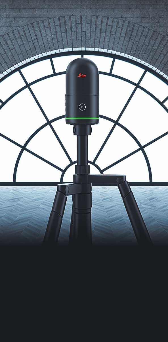 BLK360激光扫描仪在曲线窗口的前面